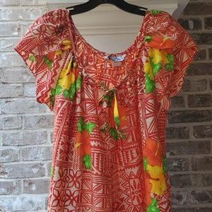 Hilo Hattie's Vintage Hawaiian Hibiscus Dress